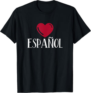 I Love Espanol Heart - Spanish Language Teacher or Student Women Kids T-Shirt - T-Shirt | Black