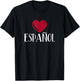 I Love Espanol Heart - Spanish Language Teacher or Student Women Kids T-Shirt - T-Shirt | Black