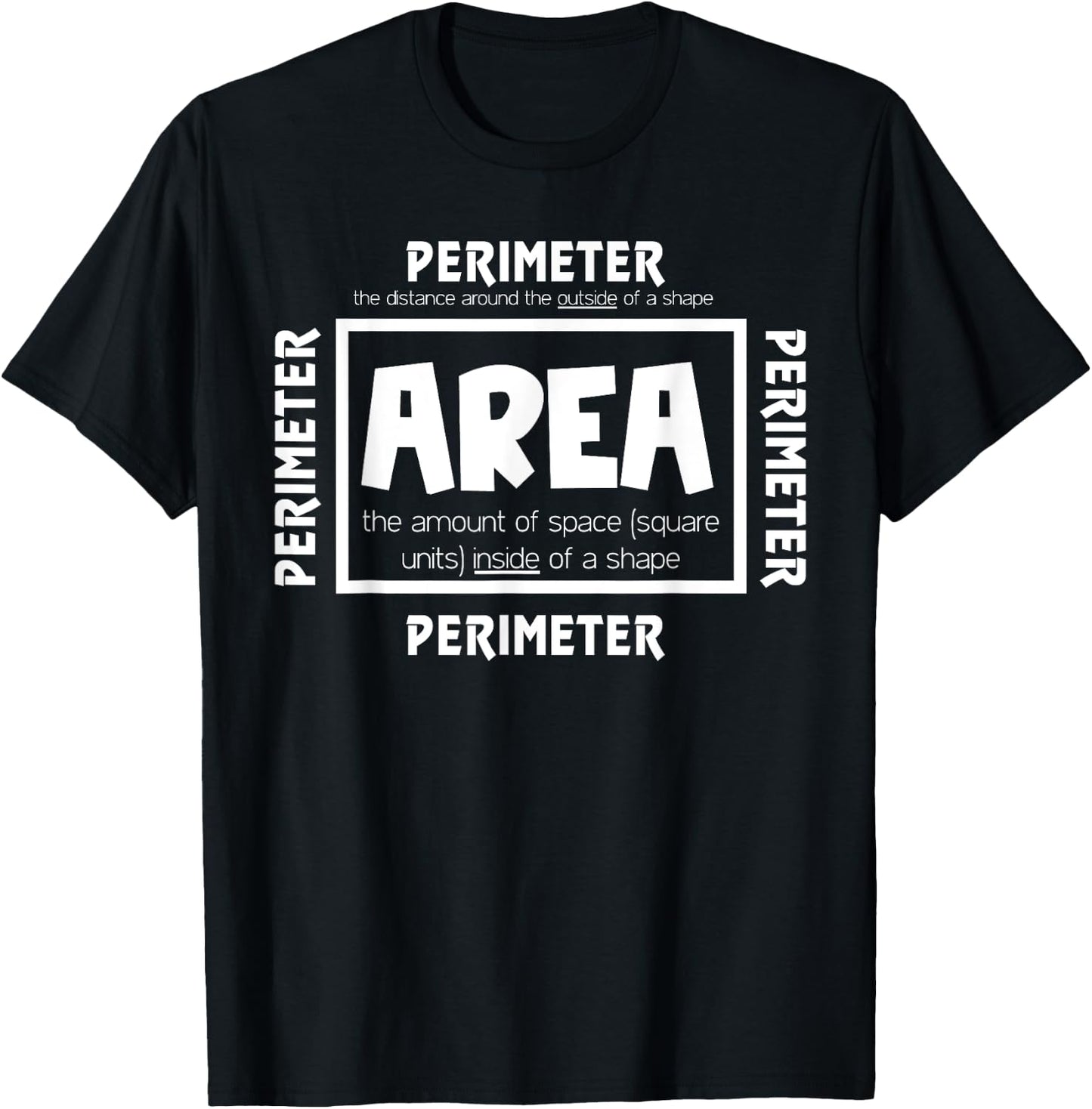 Area Perimeter T-Shirt - T-Shirt | Black