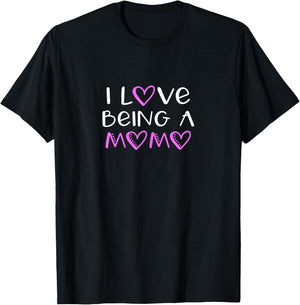 I Love Being A Momo Cute Cool T-Shirt - T-Shirt | Black