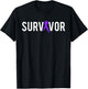 Pancreatic Cancer Survivor Design Gift With Support Ribbon T-Shirt - T-Shirt | Black
