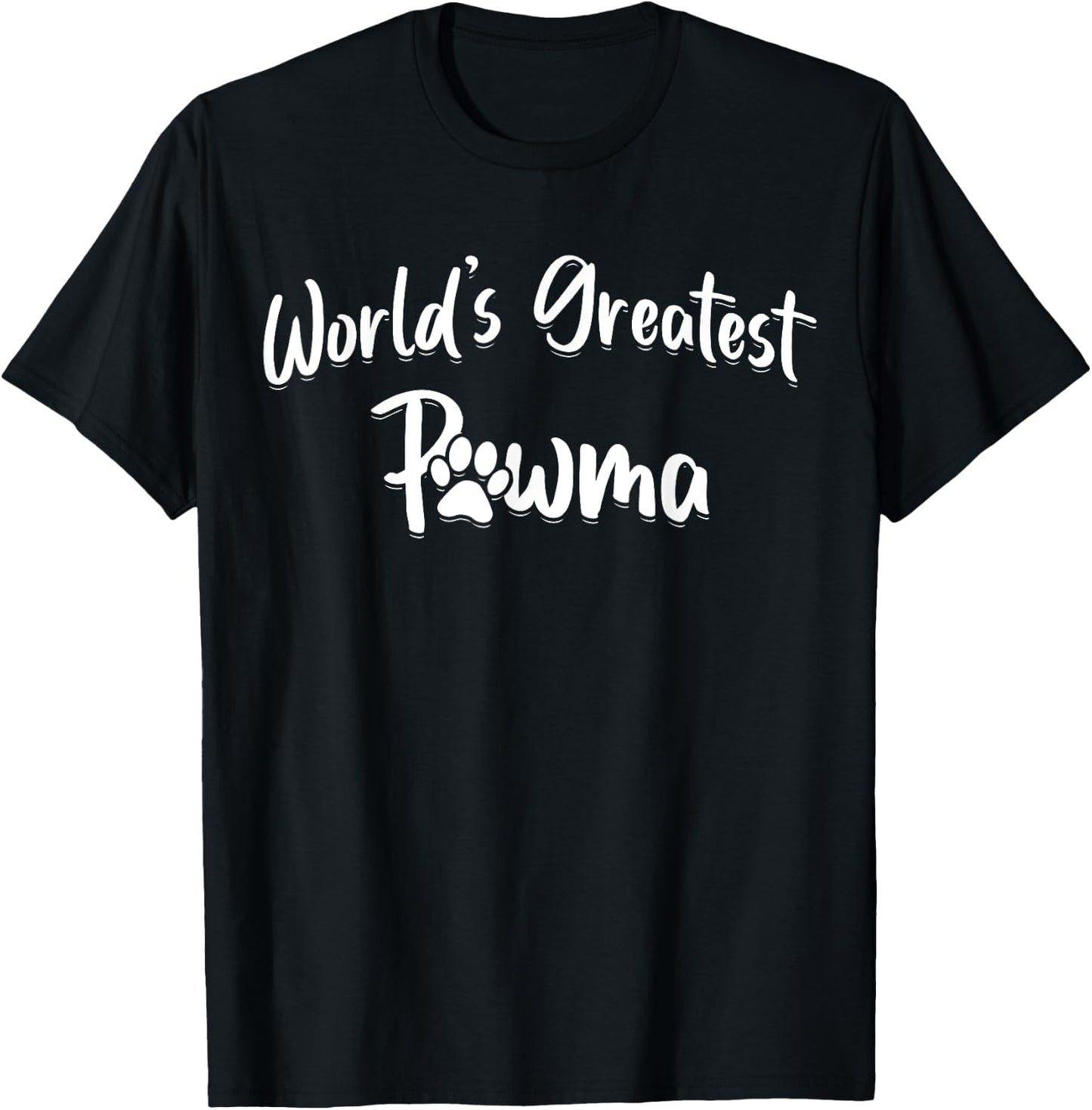 Dog Grandma Shirt Worlds Greatest Pawma Mothers Day Gifts Women Girls Kids T-Shirt - T-Shirt | Black