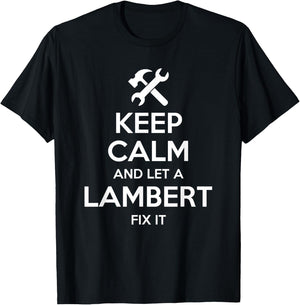 LAMBERT Funny Surname Birthday Family Tree Reunion Gift T-Shirt - T-Shirt | Black