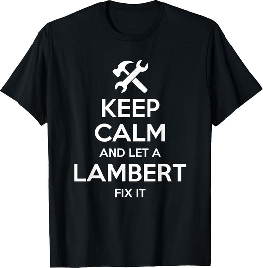 LAMBERT Funny Surname Birthday Family Tree Reunion Gift T-Shirt - T-Shirt | Black