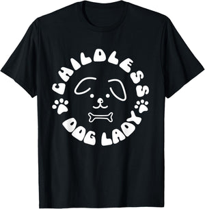 Childless Dog Lady Funny Vote 2028 USA Election Cat Ladies T-Shirt - T-Shirt | Black