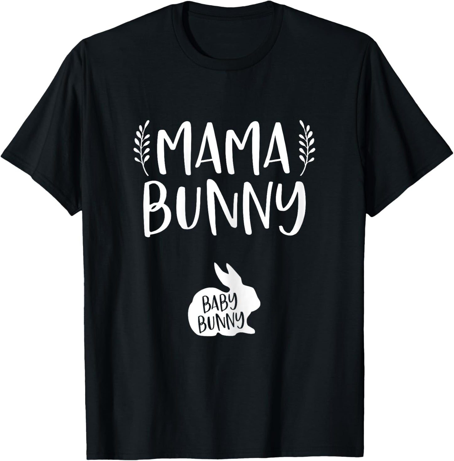 Easter Pregnancy Announcement Shirt Mama Bunny Baby Reveal T-Shirt - T-Shirt | Black