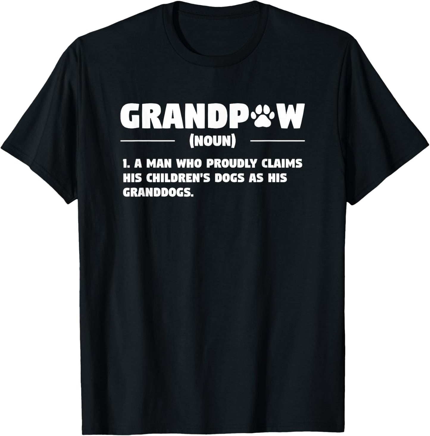 Grandpaw Dog Gifts Grandpa Animal Dogs Grandfather Pet lover T-Shirt - T-Shirt | Black