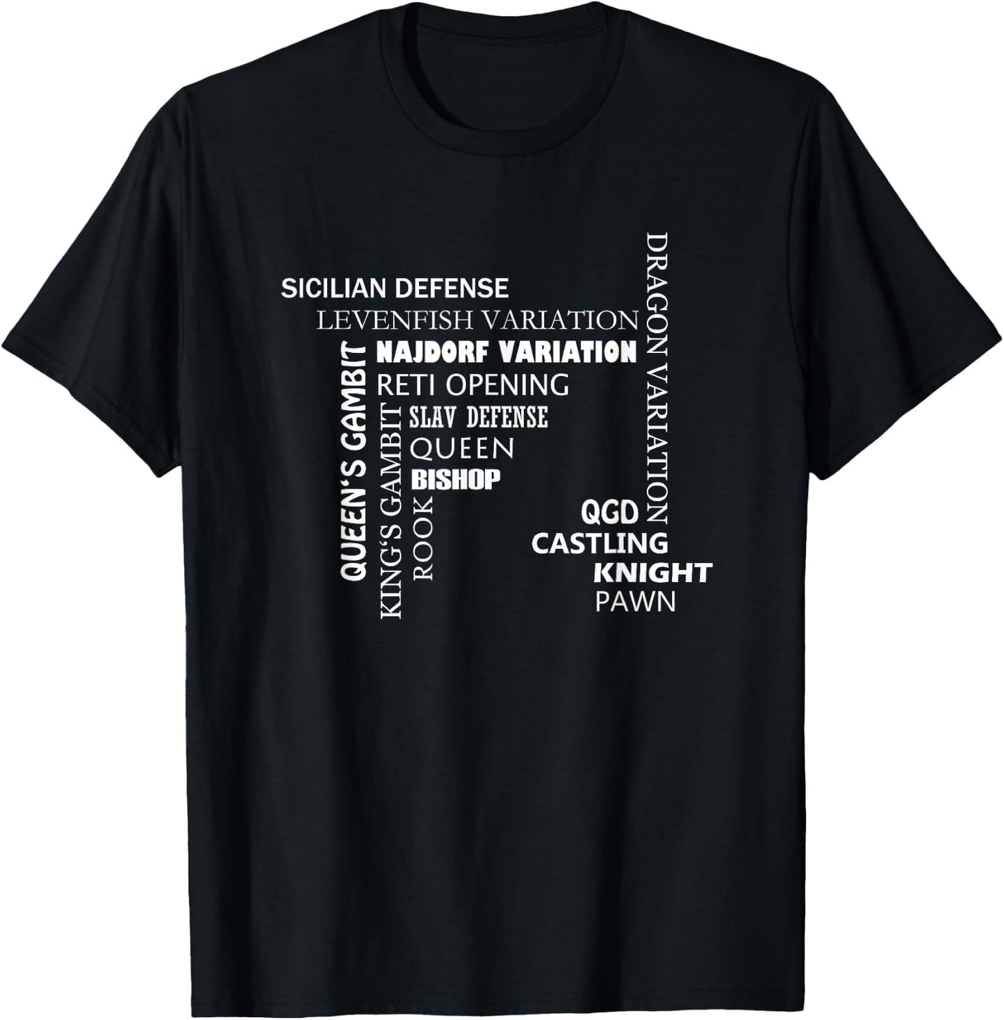Chess Player Gift Ideas Chess Terms T-Shirt - T-Shirt | Black