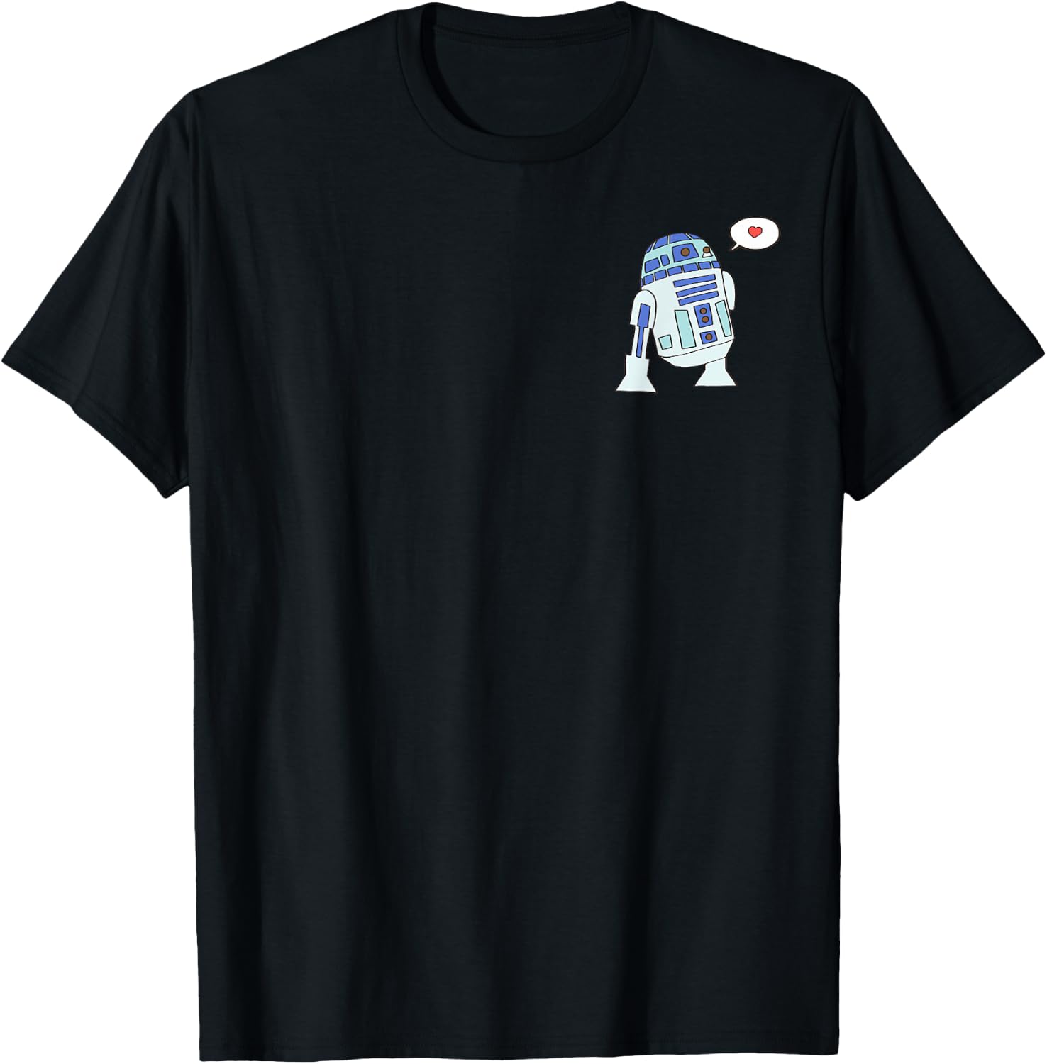 Amazon Essentials Star Wars Valentine's Day Love from R2-D2 T-Shirt - T-Shirt | Black