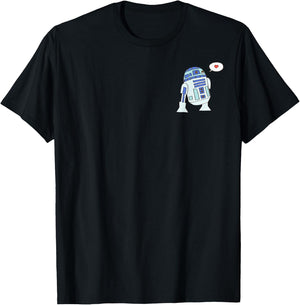 Amazon Essentials Star Wars Valentine's Day Love from R2-D2 T-Shirt - T-Shirt | Black