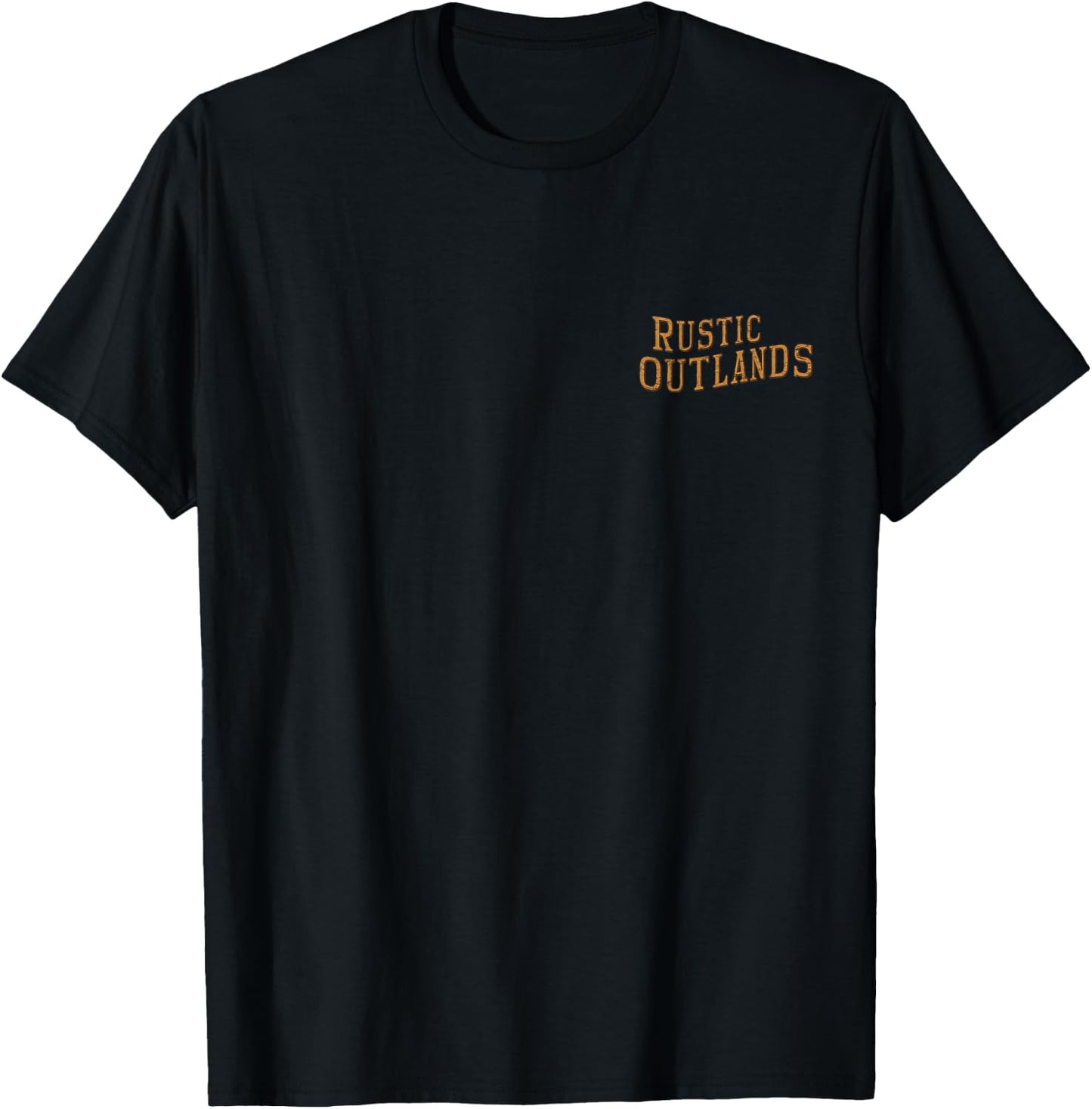 Rustic Outlands Country Western Ranch Logo T-Shirt - T-Shirt | Black