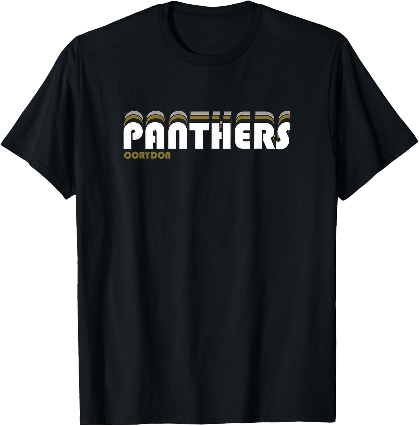 AS Corydon Panthers Retro Old School T-Shirt - T-Shirt | Black