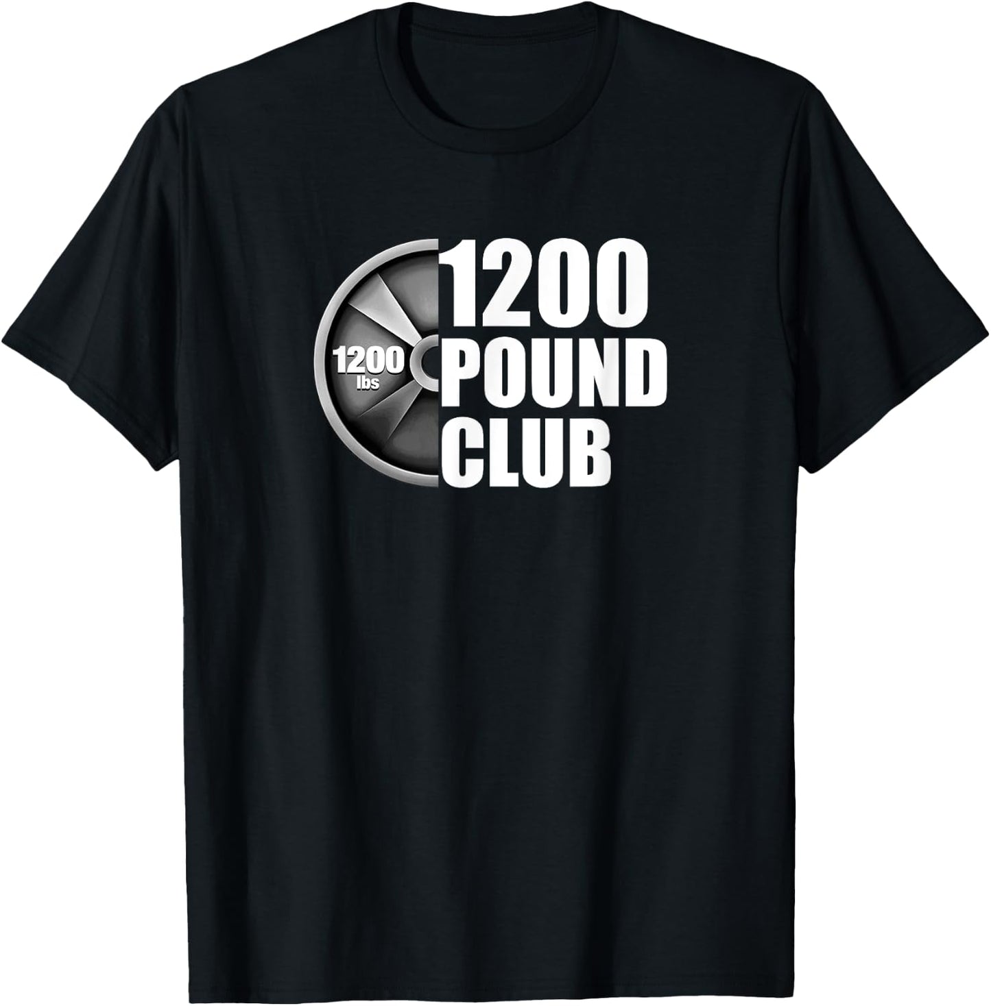 1200 Pound Club Powerlifting T-Shirt - T-Shirt | Black
