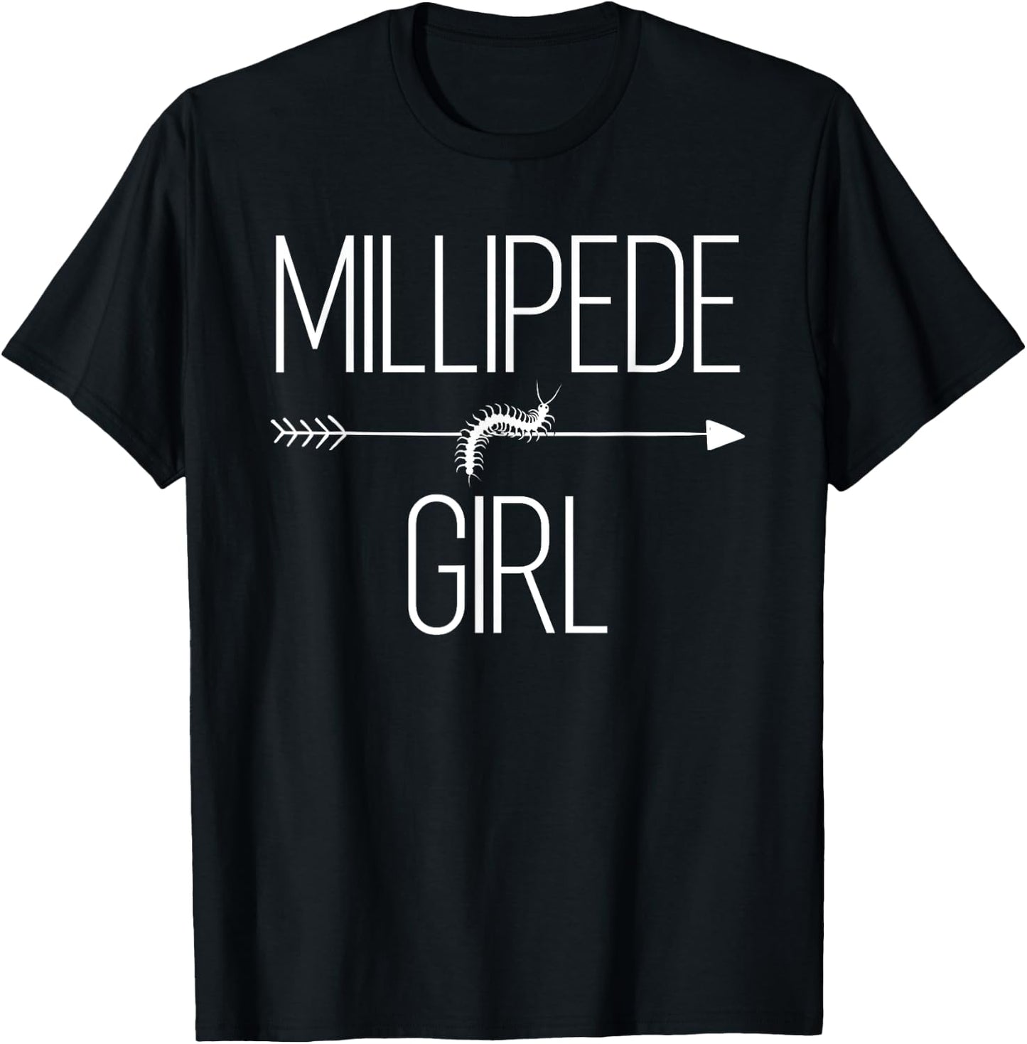 Millipede Girl Gift Arthropod Animal Lover T-Shirt - T-Shirt | Black