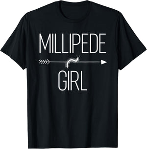 Millipede Girl Gift Arthropod Animal Lover T-Shirt - T-Shirt | Black