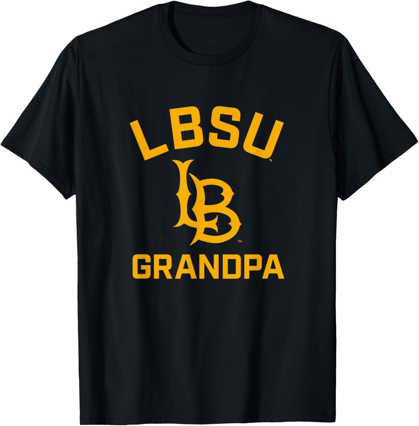 Cal State Long Beach CSULB Arched Grandpa Men Women T-Shirt - T-Shirt | Black