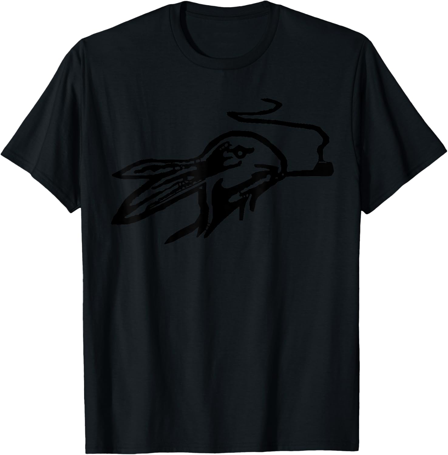 Rabbit Smoking a Pipe T-Shirt - T-Shirt | Black