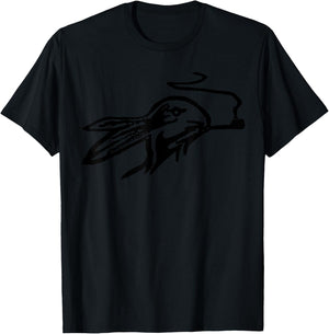 Rabbit Smoking a Pipe T-Shirt - T-Shirt | Black