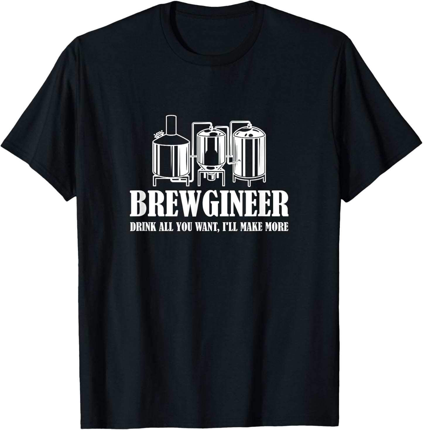Brewgineer Craft Beer Breewing Engineer T-Shirt - T-Shirt | Black