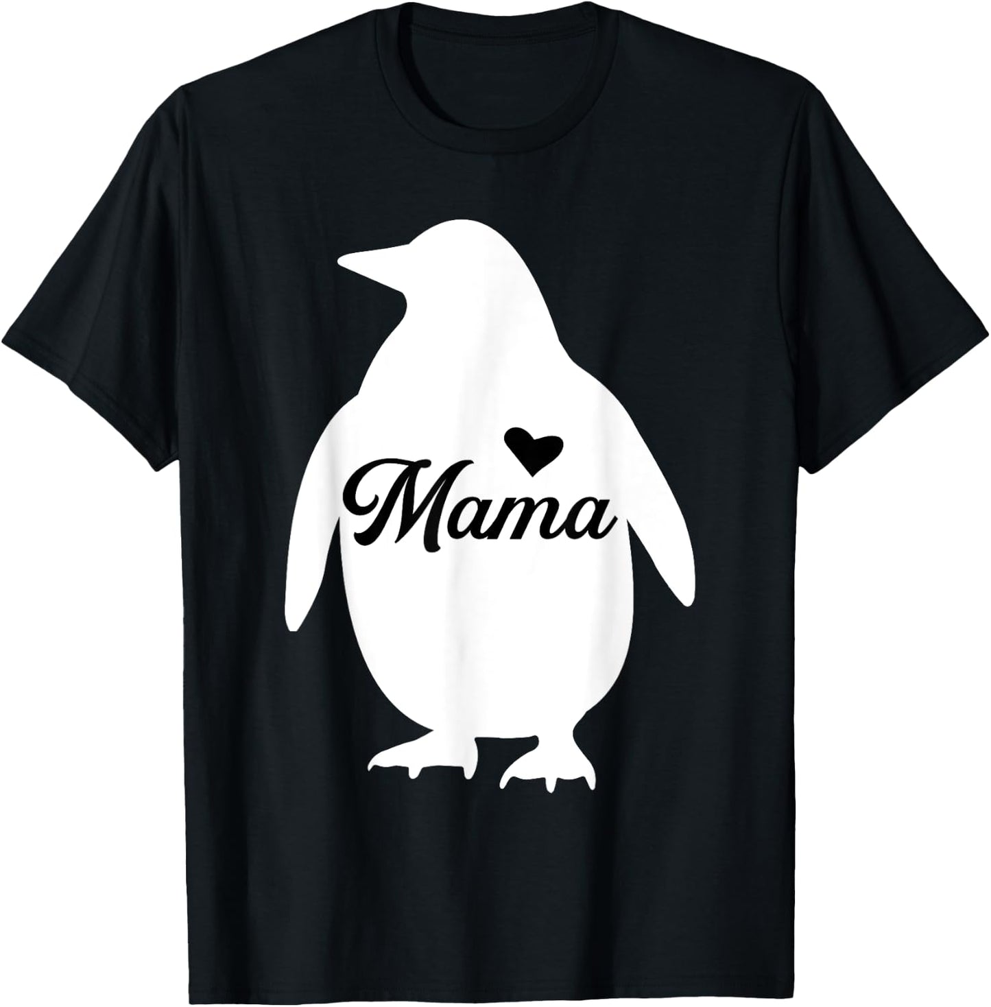 Mama Penguin T-Shirt - T-Shirt | Black