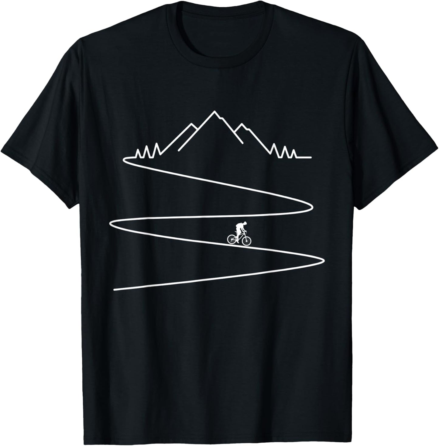 Mountain Downhill Bike Riding Novelty MTB Biker Love T-Shirt - T-Shirt | Black