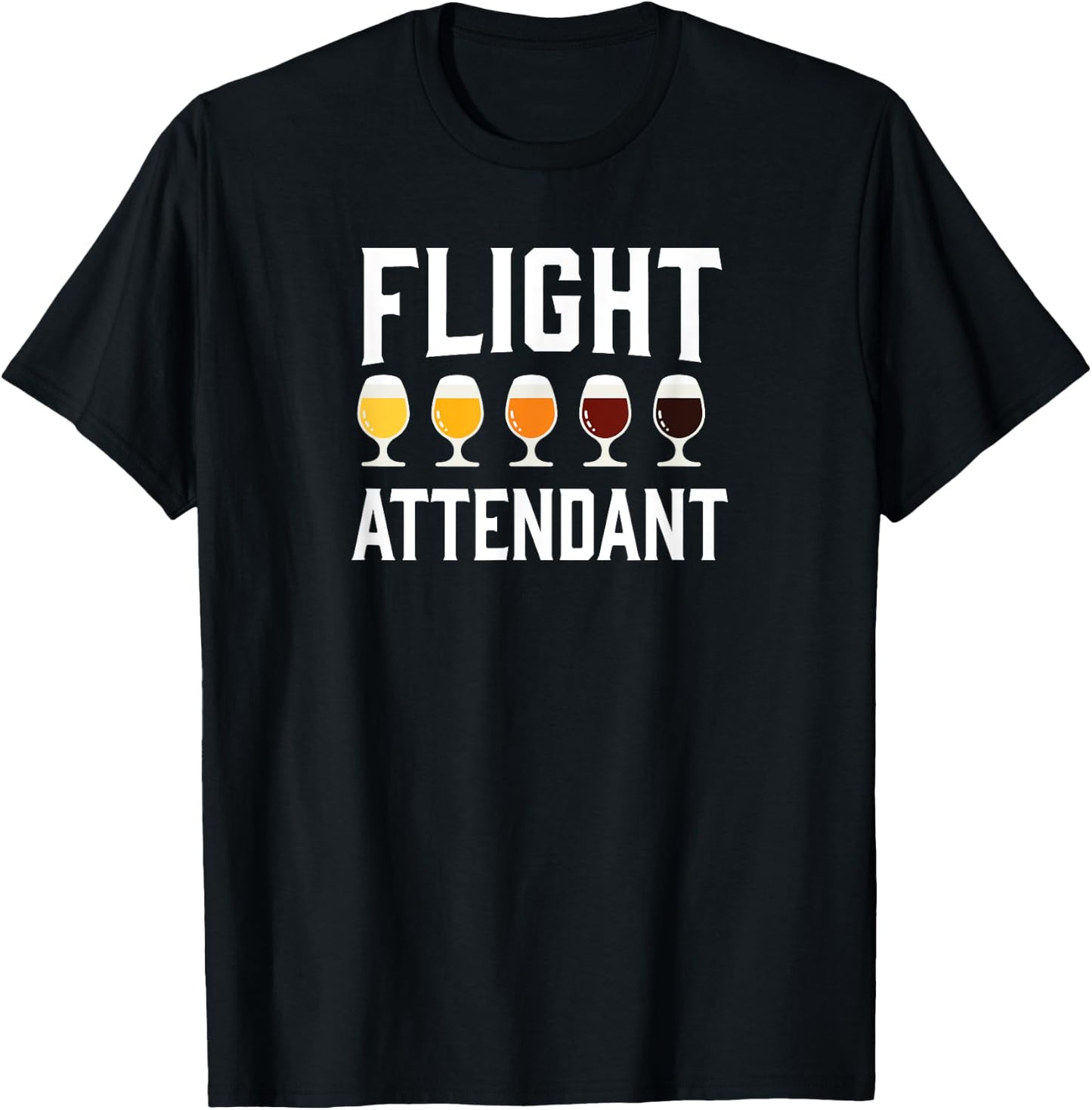 Funny Craft Beer Drinker Flight Attendant T-Shirt - T-Shirt | Black