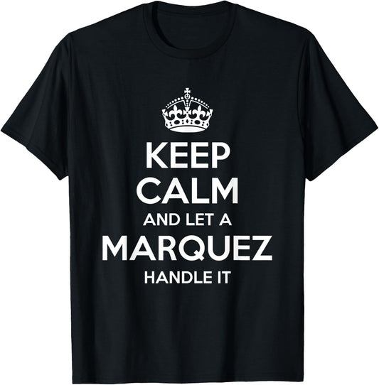 MARQUEZ Funny Surname Family Tree Birthday Reunion Gift T-Shirt - T-Shirt | Black