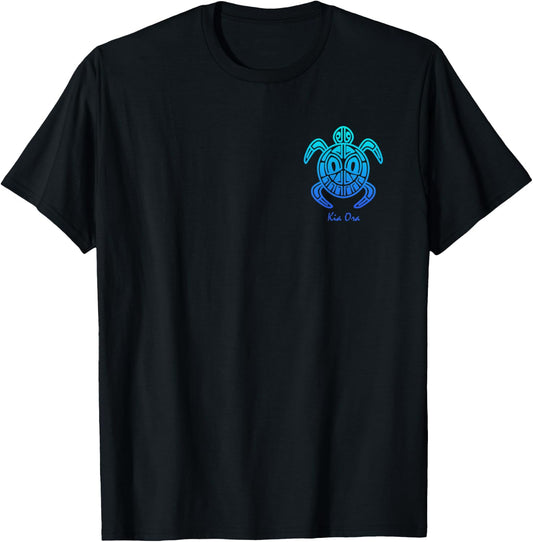 Culture Turtle Blue Symbol, Haka Kia Ora Dance New Zealand T-Shirt - T-Shirt | Black