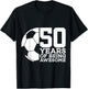 50 Years of Being Awesome Soccer 50th Birthday T-Shirt - T-Shirt | Black