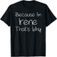 IRENE Funny Personalized Birthday Women Name Gift T-Shirt - T-Shirt | Black