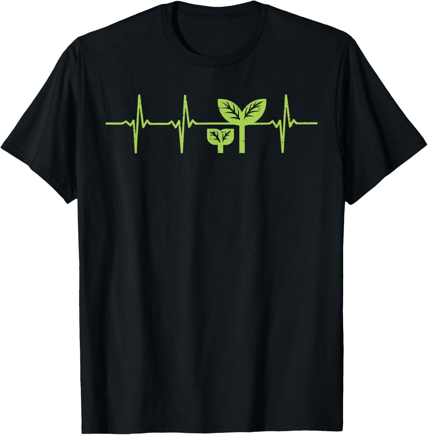 Earth Day Shirt Pro Environment Plant Heartbeat Gift T-Shirt - T-Shirt | Black
