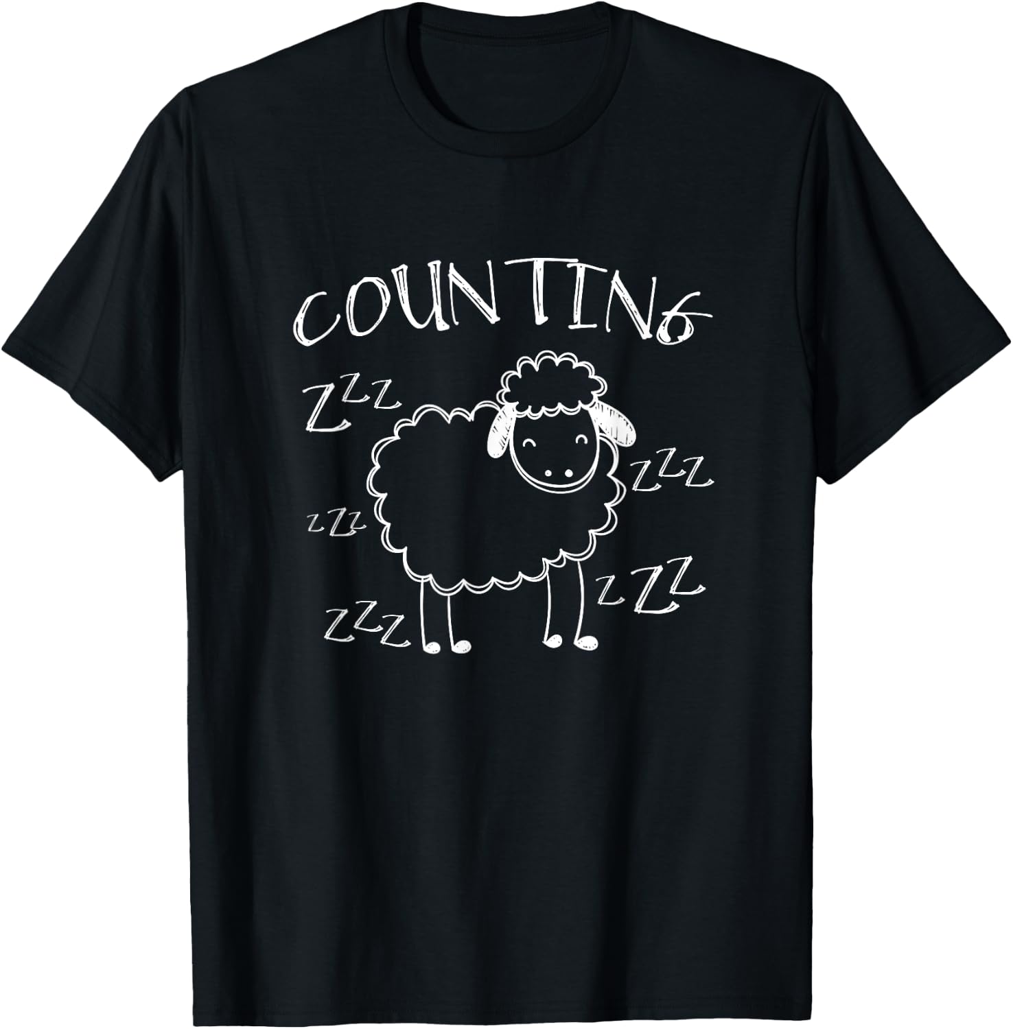 Counting Sheep T-Shirt - T-Shirt | Black
