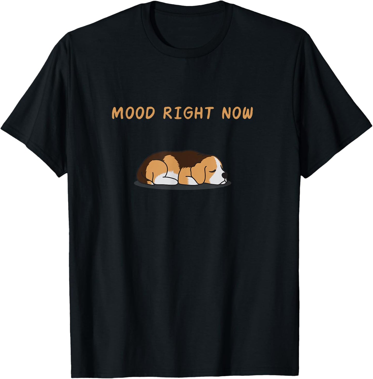 Cute Beagle Dog Sleep Mode Puppy Funny Slogan Pyjamas Women Girls Kids T-Shirt - T-Shirt | Black