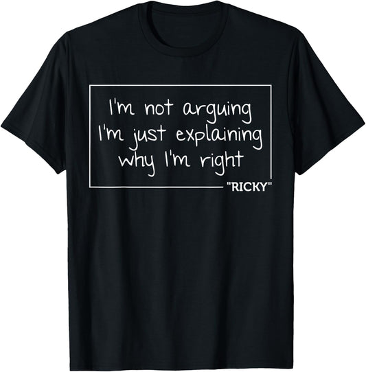 RICKY Quote Funny Birthday Personalized Name Gift T-Shirt - T-Shirt | Black
