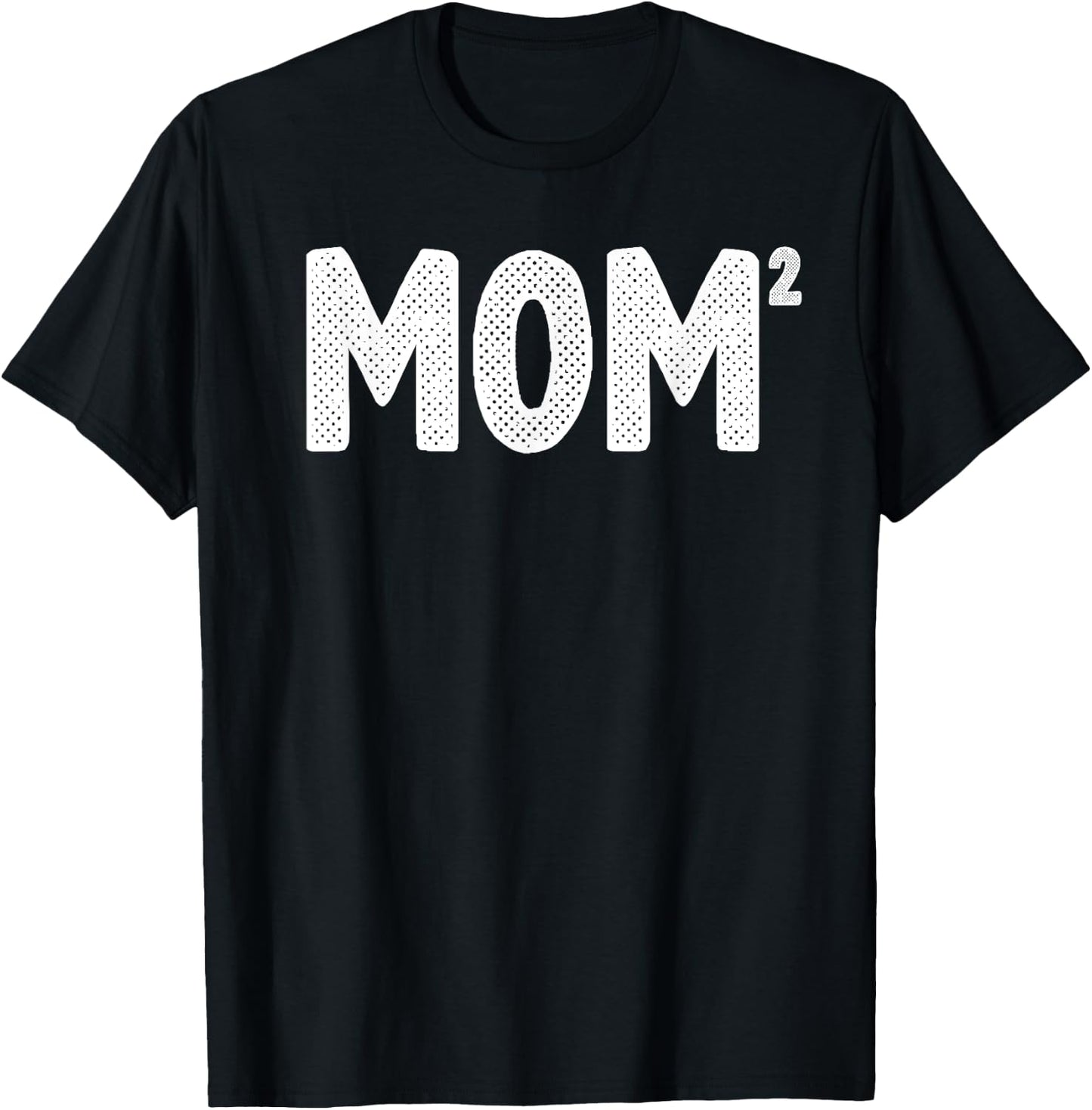 Funny Mom Of 2 Gift Mama Squared Twin Mother's Day T-Shirt - T-Shirt | Black