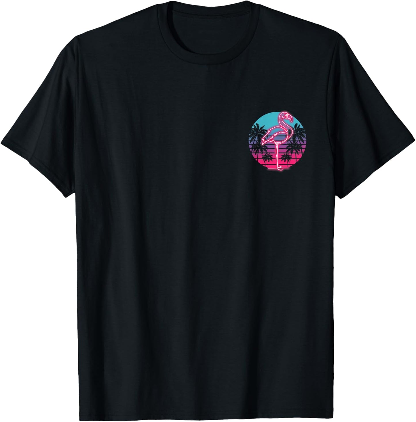 Flamingo Retro 80s Retro Party Miami Flamingo Women Kids T-Shirt - T-Shirt | Black