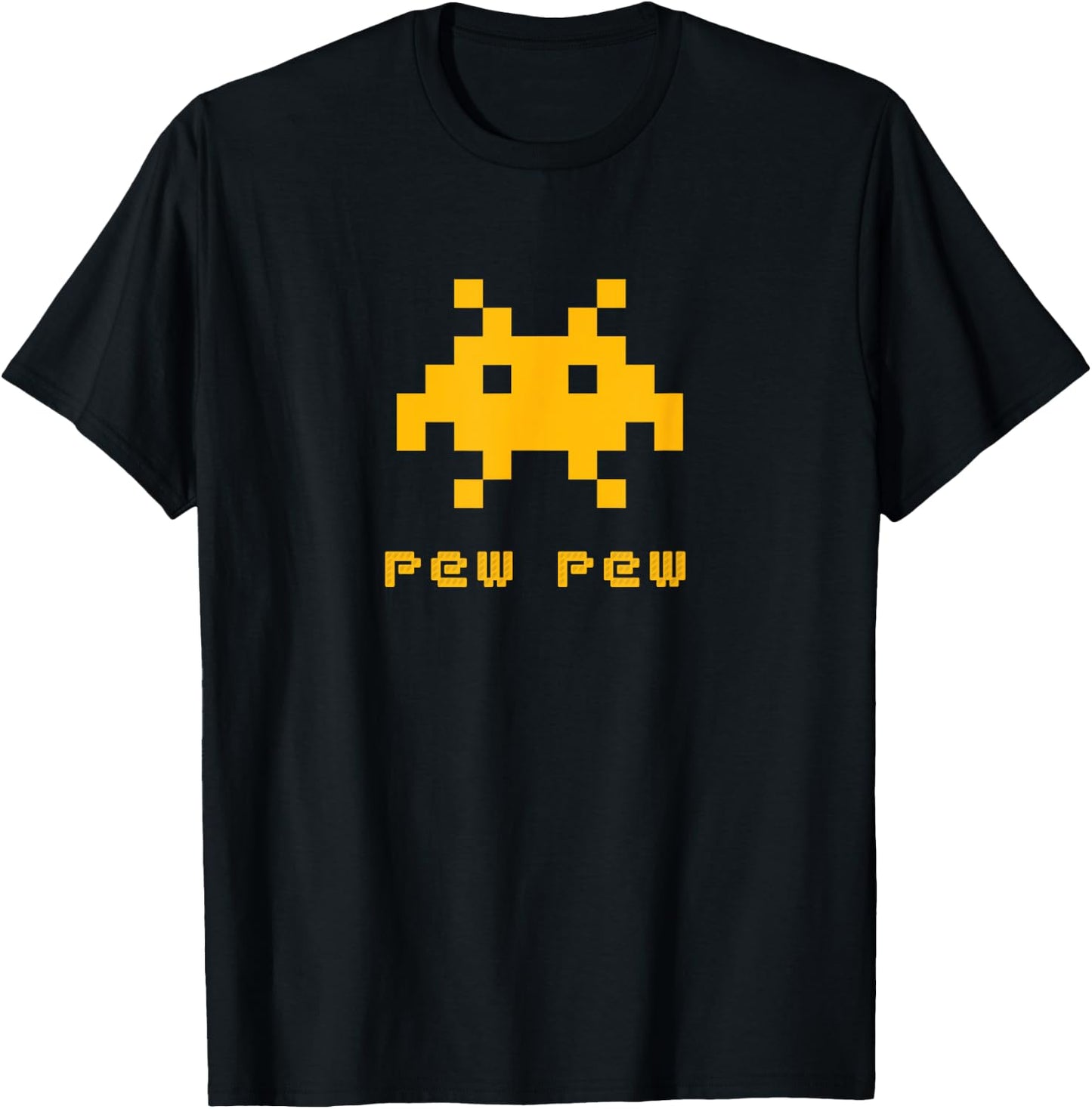 Alien Invaders Pew Pew Space 8-bit Retro Video Game Gift T-Shirt - T-Shirt | Black