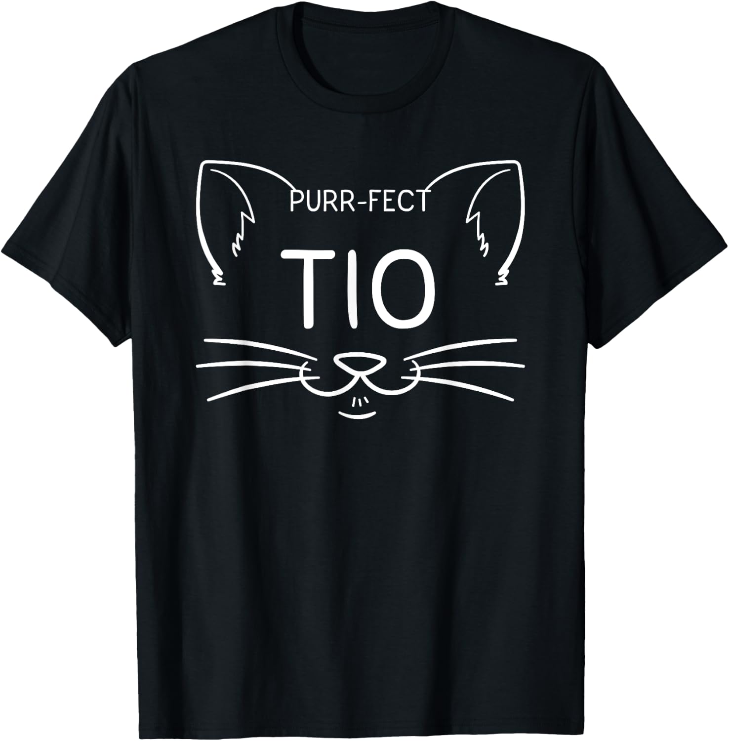 Purr-fect Tio Funny Cat Lover Hispanic Uncle Kittens Owner T-Shirt - T-Shirt | Black