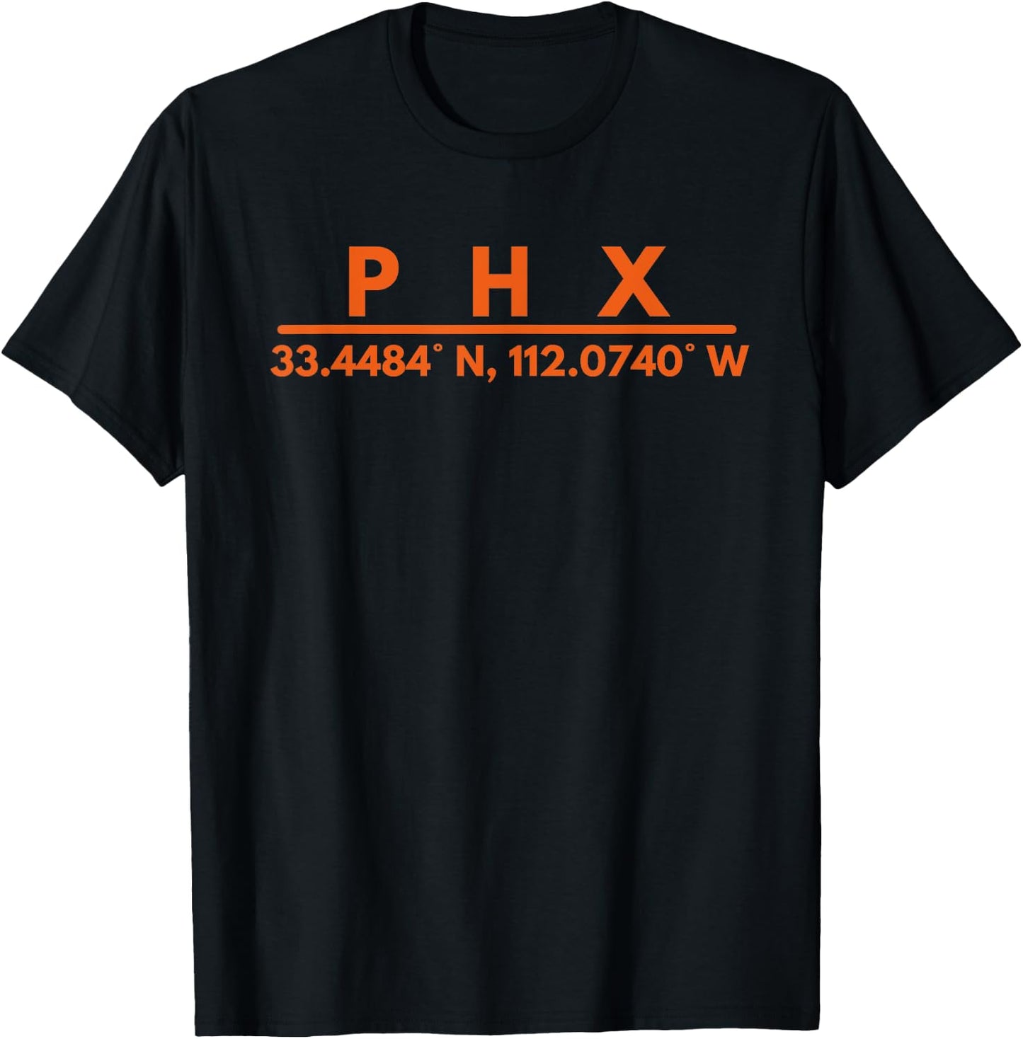 Phoenix AZ Fans Latitude & Longitude PHX T-Shirt - T-Shirt | Black
