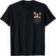Funny Toy Fox Terrier Puppy Dog In Pocket Cute Pet Lover T-Shirt - T-Shirt | Black
