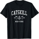 Catskill NY Vintage Crossed Oars & Boat Anchor Sports T-Shirt - T-Shirt | Black