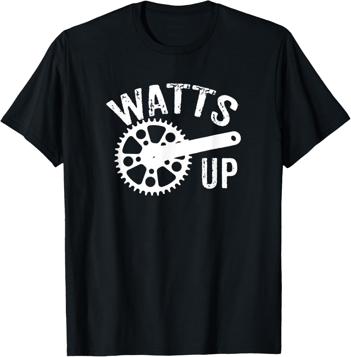 Watts Up Funny Cycling Shirt T-Shirt - T-Shirt | Black