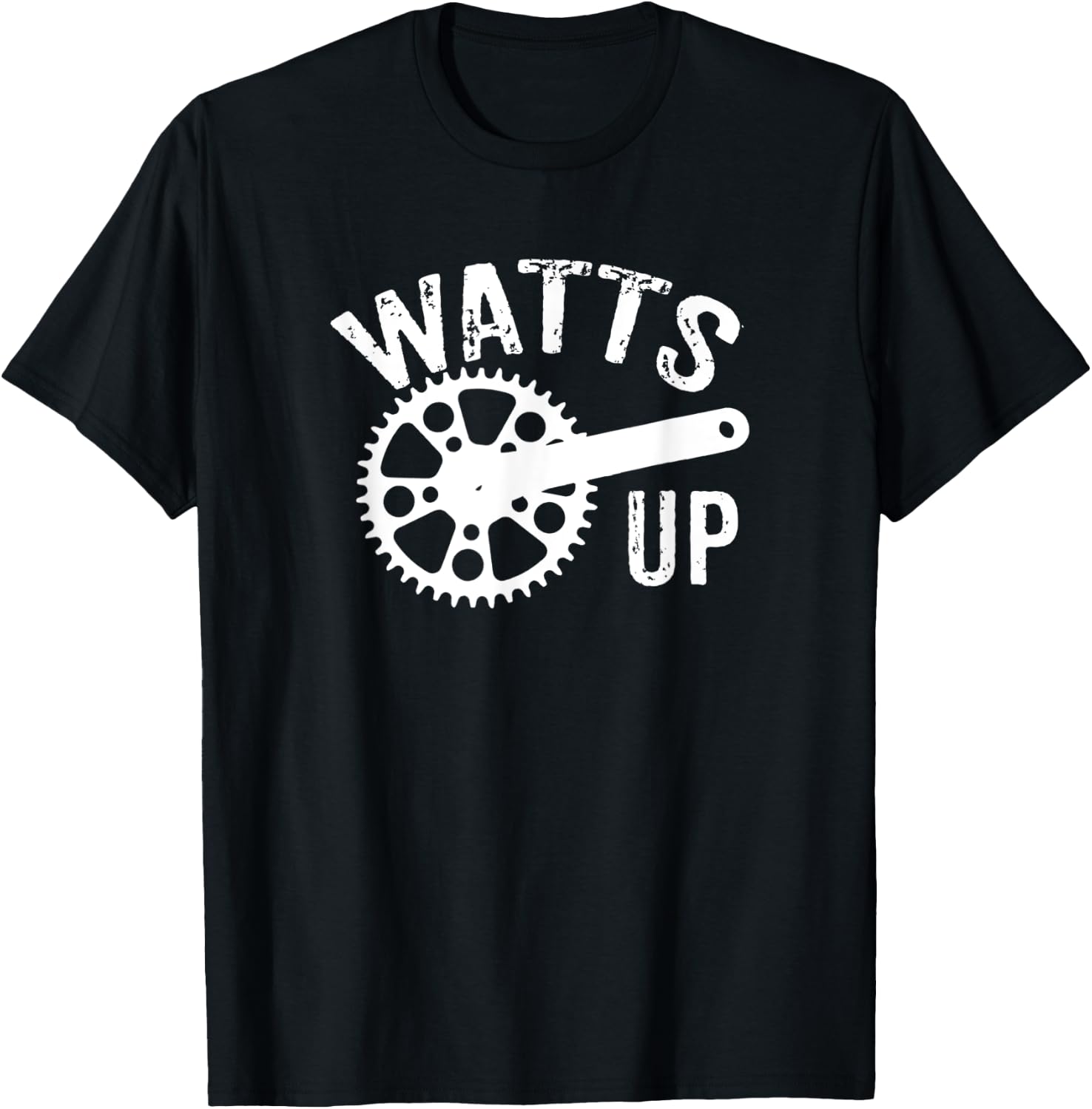 Watts Up Funny Cycling Shirt T-Shirt - T-Shirt | Black
