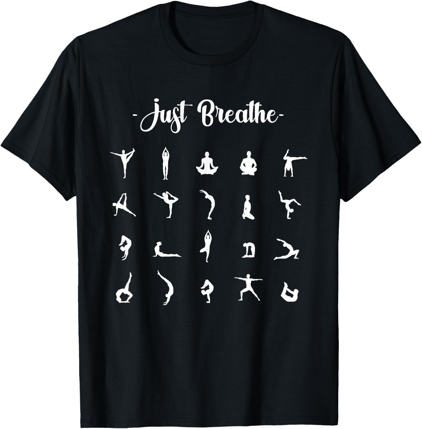Just Breathe Yoga Meditation Gift T-Shirt - T-Shirt | Black