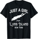 Long Island New York Souvenir , Girl, Wife Map T-Shirt - T-Shirt | Black