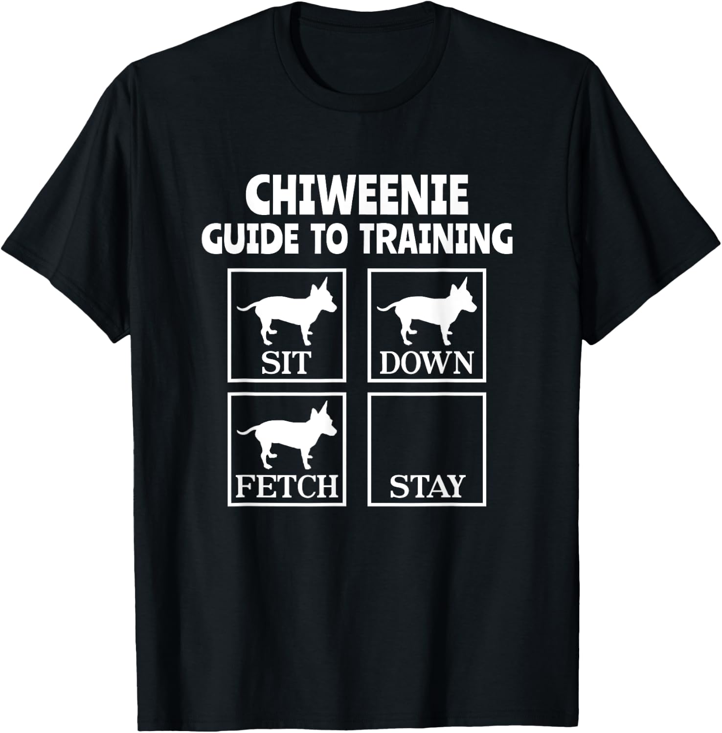 Chiweenie Guide To Training Chiweenie Mom Dad Dog Lover T-Shirt - T-Shirt | Black