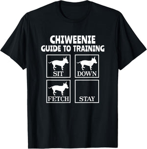 Chiweenie Guide To Training Chiweenie Mom Dad Dog Lover T-Shirt - T-Shirt | Black