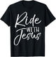 Christian Biker Gift Bike Riding Quote Fun Ride with Jesus T-Shirt - T-Shirt | Black