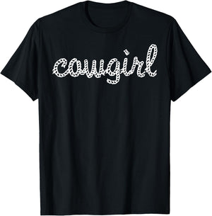 Cowgirl - Cow Girl, Horse, Equestrian T-Shirt - T-Shirt | Black