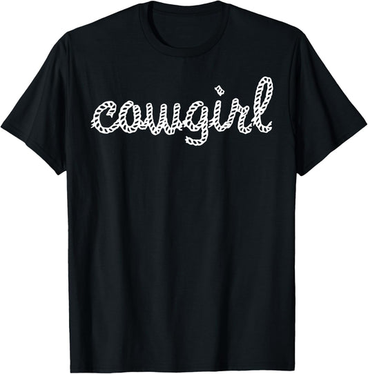 Cowgirl - Cow Girl, Horse, Equestrian T-Shirt - T-Shirt | Black